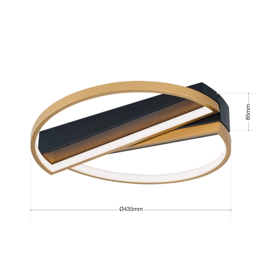 LED loftlampe dæmpbar OLGA LED/28W/230V guldfarvet/sort