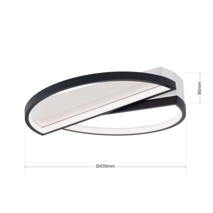LED loftlampe dæmpbar OLGA LED/28W/230V sort/hvid