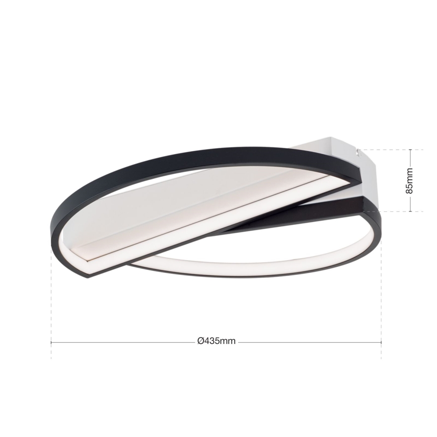 LED loftlampe dæmpbar OLGA LED/28W/230V sort/hvid