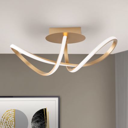 LED loftlampe dæmpbar CIRCUS LED/30W/230V guldfarvet