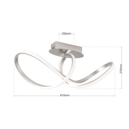 LED loftlampe dæmpbar CIRCUS LED/30W/230V mat krom