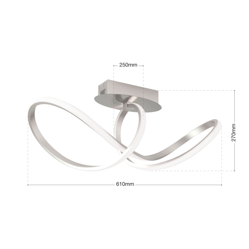 LED loftlampe dæmpbar CIRCUS LED/30W/230V mat krom