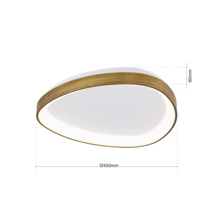 LED loftlampe CHARLIE LED/35W/230V diameter 45 cm guldfarvet