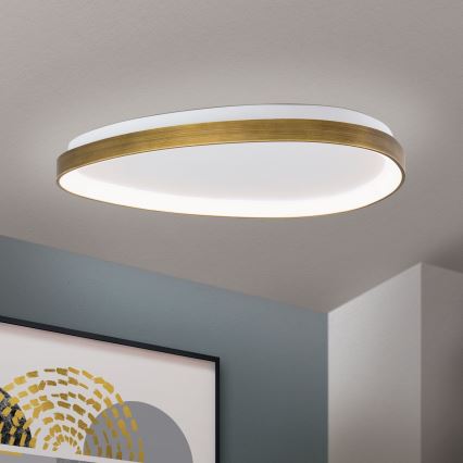 LED loftlampe CHARLIE LED/48W/230V diameter 65 cm guldfarvet