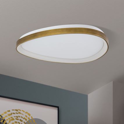LED loftlampe CHARLIE LED/48W/230V diameter 65 cm guldfarvet