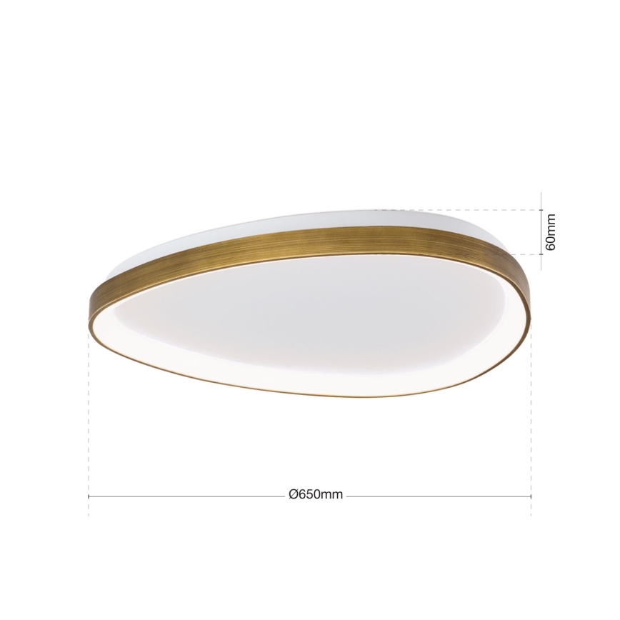 LED loftlampe CHARLIE LED/48W/230V diameter 65 cm guldfarvet
