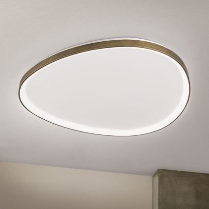 LED loftlampe CHARLIE LED/72W/230V diameter 80 cm guldfarvet