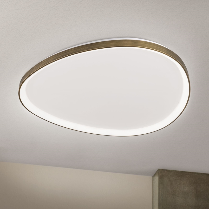 LED loftlampe CHARLIE LED/72W/230V diameter 80 cm guldfarvet