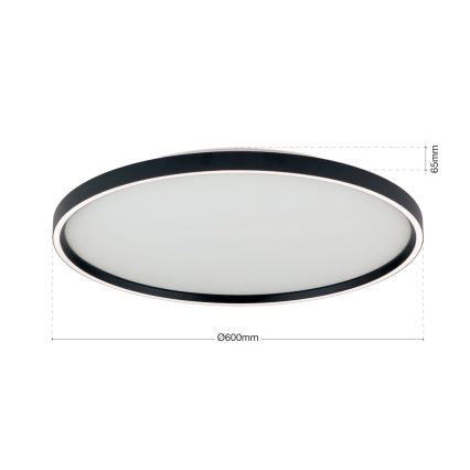 LED loftlampe dæmpbar MASCA LED/47W/230V 2700/3350/4000K diameter 60 cm sort