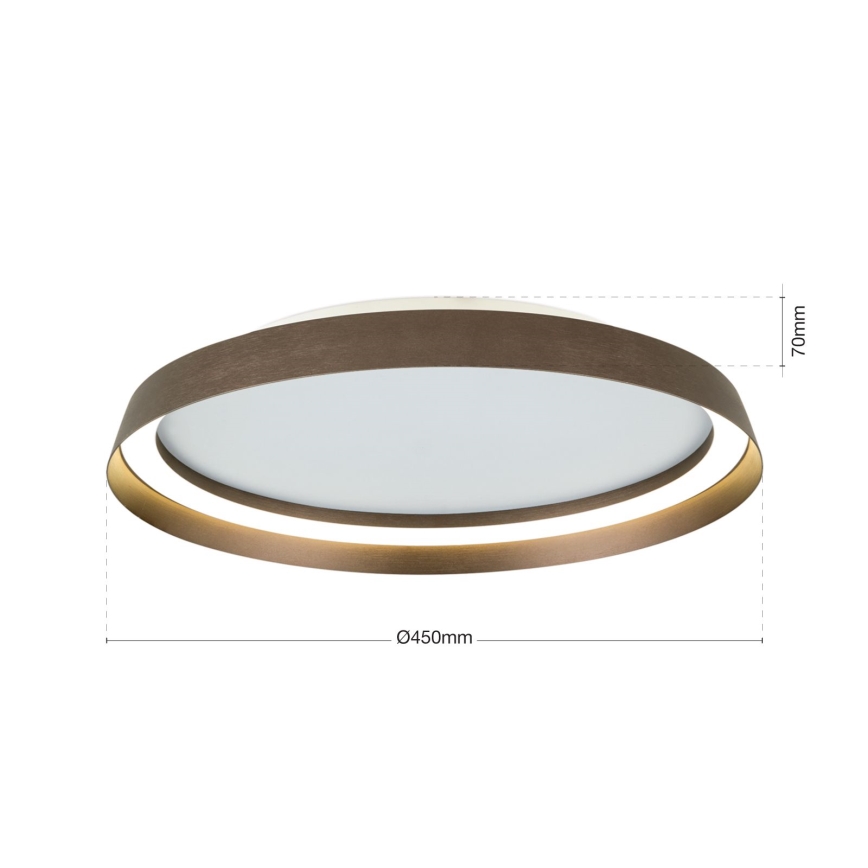 LED loftlampe dæmpbar MANTA LED/38W/230V 2700/3000/4000K diameter 45 cm brun