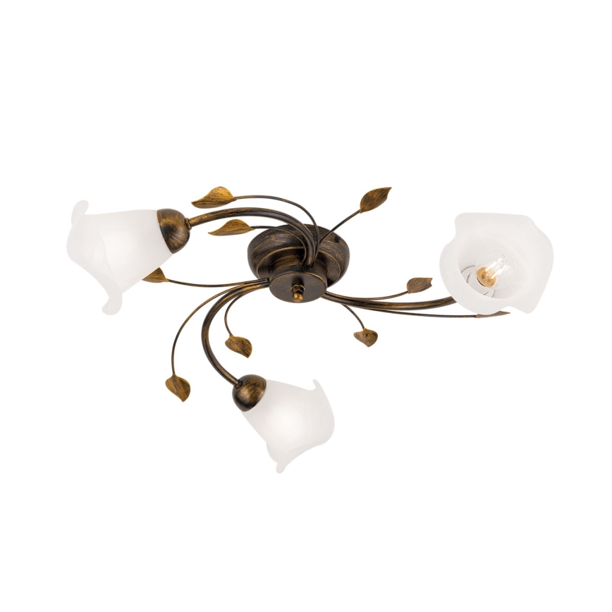 Loftlampe SISI 3xE14/40W/230V diameter 60 cm bronze/patina