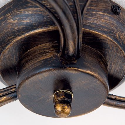 Loftlampe SISI 3xE14/40W/230V diameter 60 cm bronze/patina