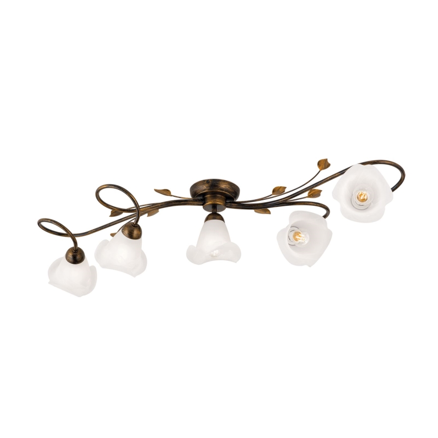 Loftlampe SISI 5xE14/40W/230V bronze/patina