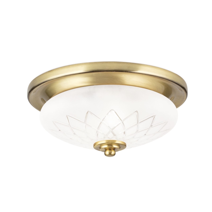 Loftlampe PORTO 1xE27/40W/230V diameter 26 cm guldfarvet