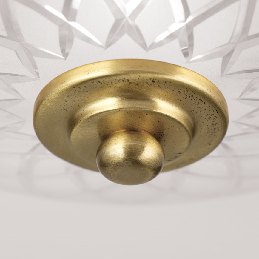 Loftlampe PORTO 1xE27/40W/230V diameter 26 cm guldfarvet