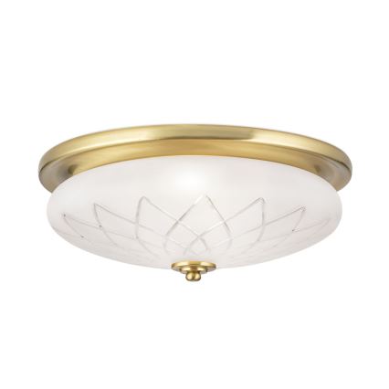 Loftlampe PORTO 2xE27/40W/230V diameter 37 cm guldfarvet