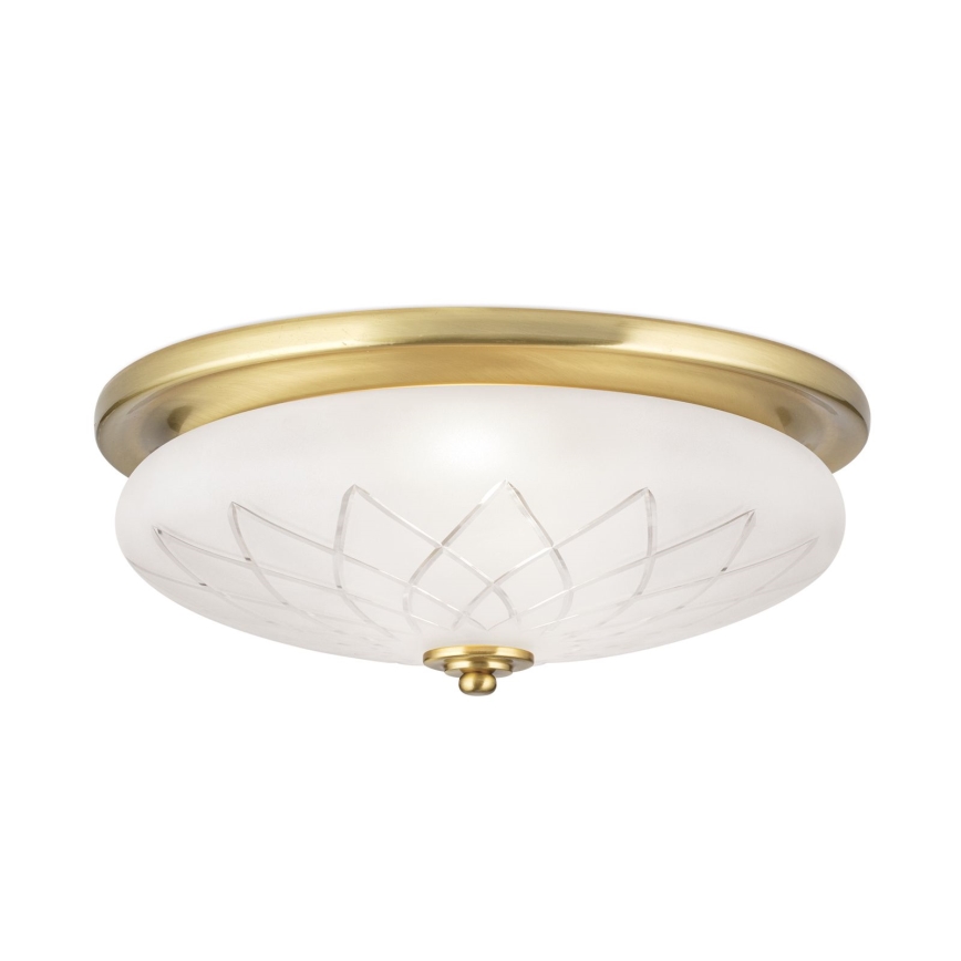 Loftlampe PORTO 2xE27/40W/230V diameter 37 cm guldfarvet