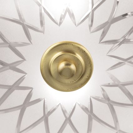 Loftlampe PORTO 2xE27/40W/230V diameter 37 cm guldfarvet