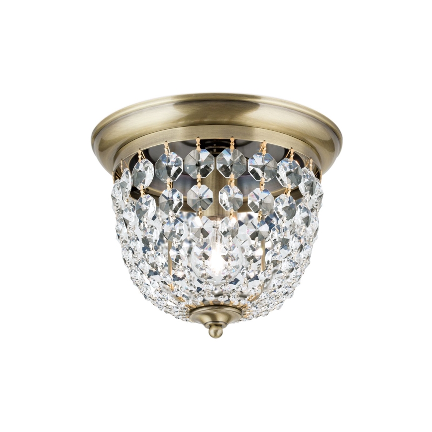 Loftlampe i krystal PLAFOND 1xE27/40W/230V diameter 26 cm bronze