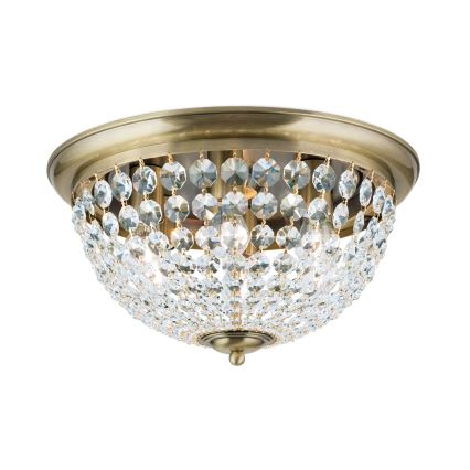 Loftlampe i krystal PLAFOND 6xE27/40W/230V diameter 47 cm bronze