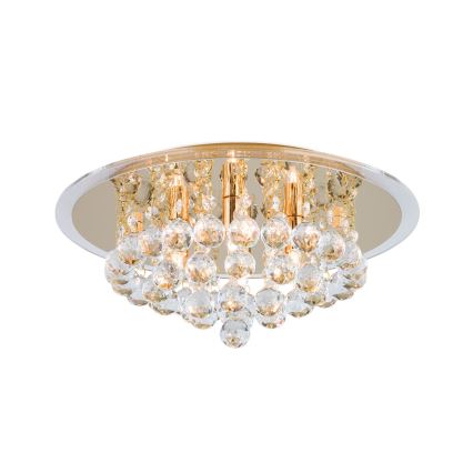 Loftlampe i krystal GLORIA 4xG9/40W/230V diameter 38 cm guldfarvet