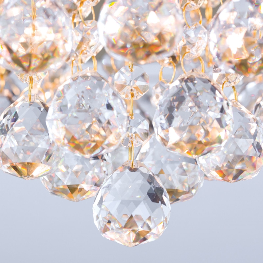 Loftlampe i krystal GLORIA 6xG9/40W/230V diameter 50 cm guldfarvet
