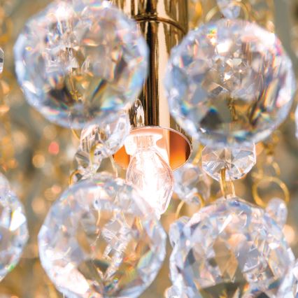 Loftlampe i krystal GLORIA 9xG9/40W/230V diameter 62 cm guldfarvet