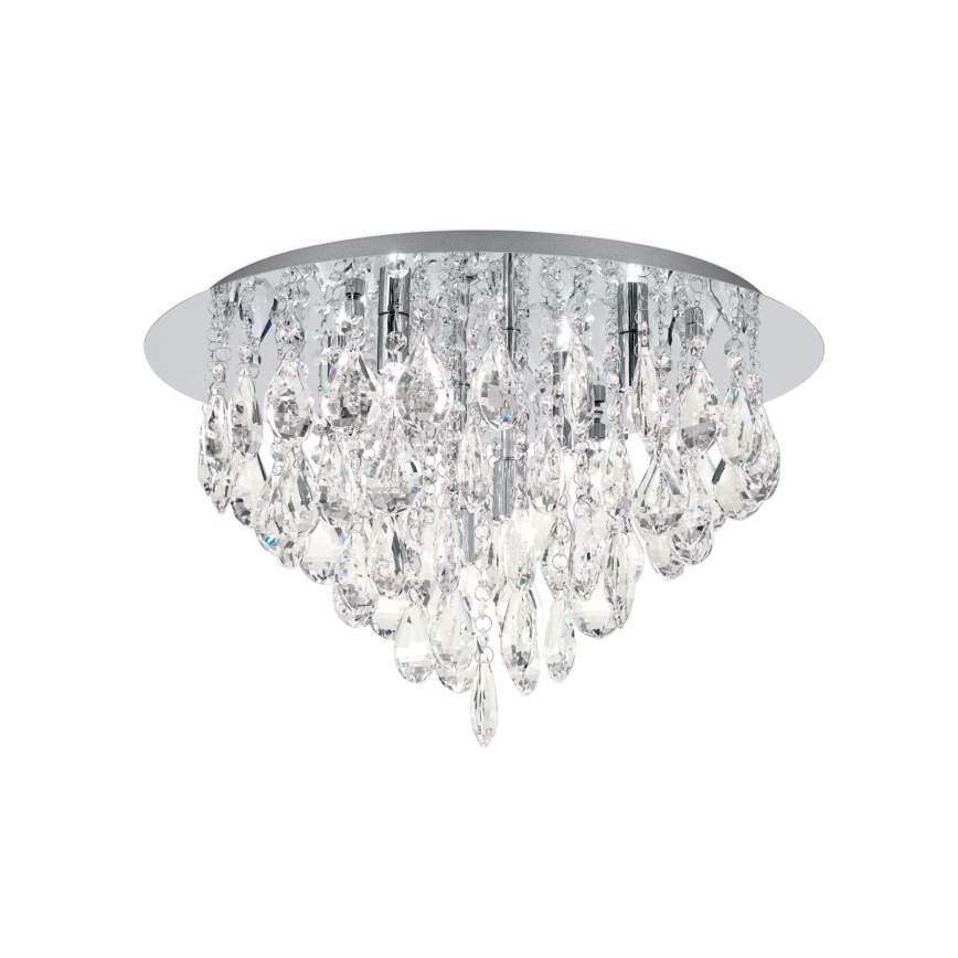 Loftlampe i krystal CELESTE 6xG9/40W/230V diameter 45 cm skinnende krom