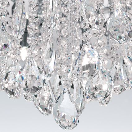 Loftlampe i krystal CELESTE 12xG9/40W/230V diameter 75 cm skinnende krom