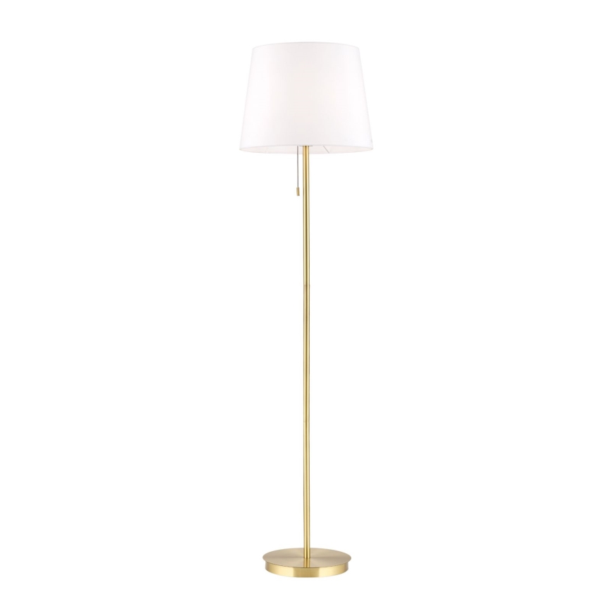 Gulvlampe LUDWIG 1xE27/40W/230V hvid/guldfarvet