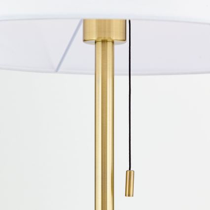 Gulvlampe LUDWIG 1xE27/40W/230V hvid/guldfarvet