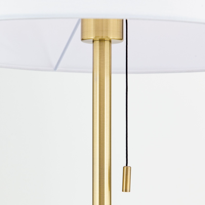 Gulvlampe LUDWIG 1xE27/40W/230V hvid/guldfarvet