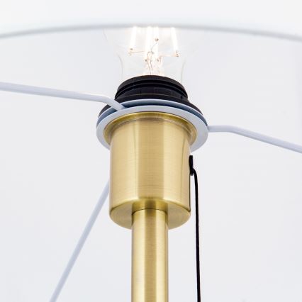 Gulvlampe LUDWIG 1xE27/40W/230V hvid/guldfarvet