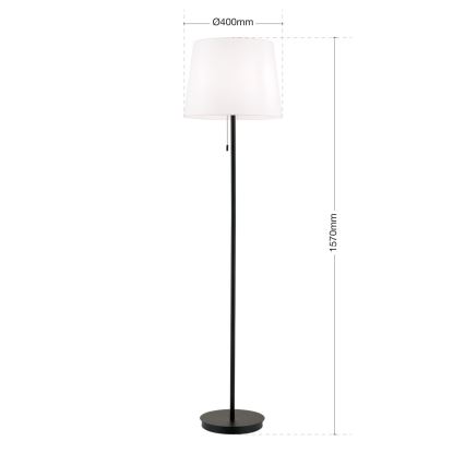 Gulvlampe LUDWIG 1xE27/40W/230V hvid/sort