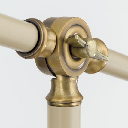 Gulvlampe SCHILLER 1xE27/40W/230V cremefarvet/bronze