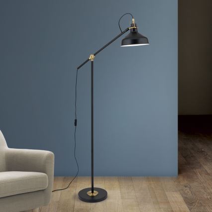Gulvlampe SCHILLER 1xE27/40W/230V sort/bronze