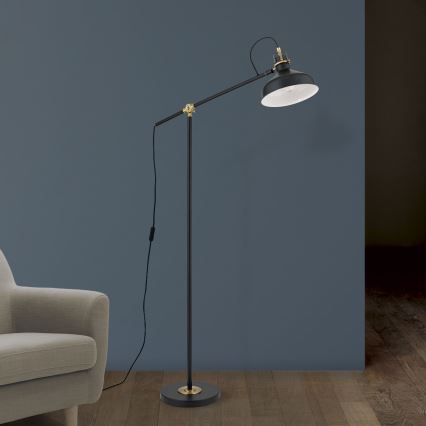 Gulvlampe SCHILLER 1xE27/40W/230V sort/bronze