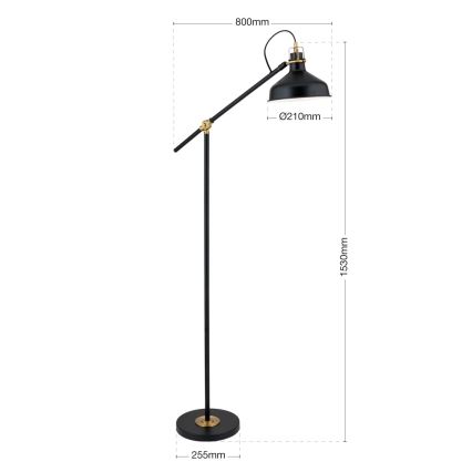 Gulvlampe SCHILLER 1xE27/40W/230V sort/bronze