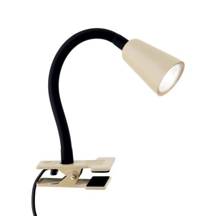 Fleksibel skrivebordslampe med klemme DOTTY 1xGU10/10W/230V beige/sort