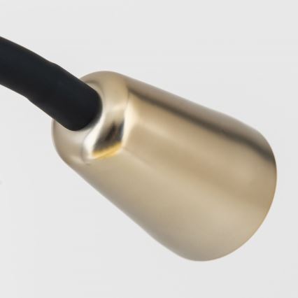 Fleksibel bordlampe med klemme DOTTY 1xGU10/10W/230V messing/sort