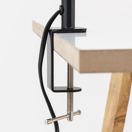 Fleksibel bordlampe med klemme DOTTY 1xGU10/10W/230V messing/sort