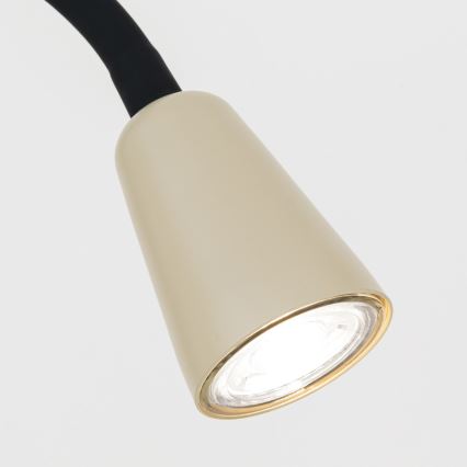 Fleksibel gulvlampe DOTTY 1xGU10/10W/230V beige/sort