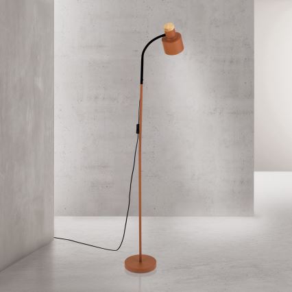 Gulvlampe GILI 1xE27/40W/230V teglrød