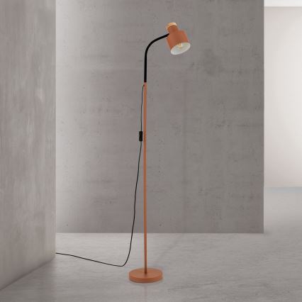 Gulvlampe GILI 1xE27/40W/230V teglrød