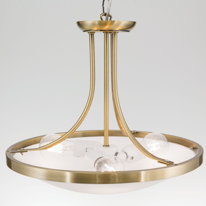 Pendel med kædeophæng AIDA 3xE27/60W/230V diameter 39,5 cm messing