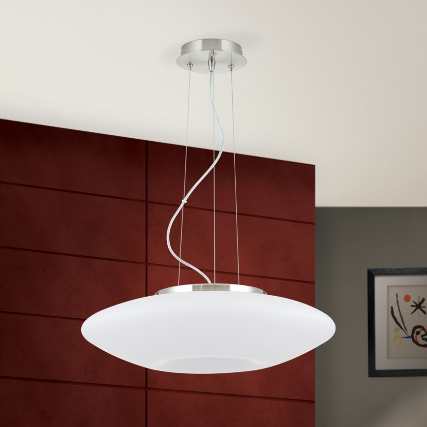 Pendel BLANC 2xE27/60W/230V diameter 49 cm mat krom
