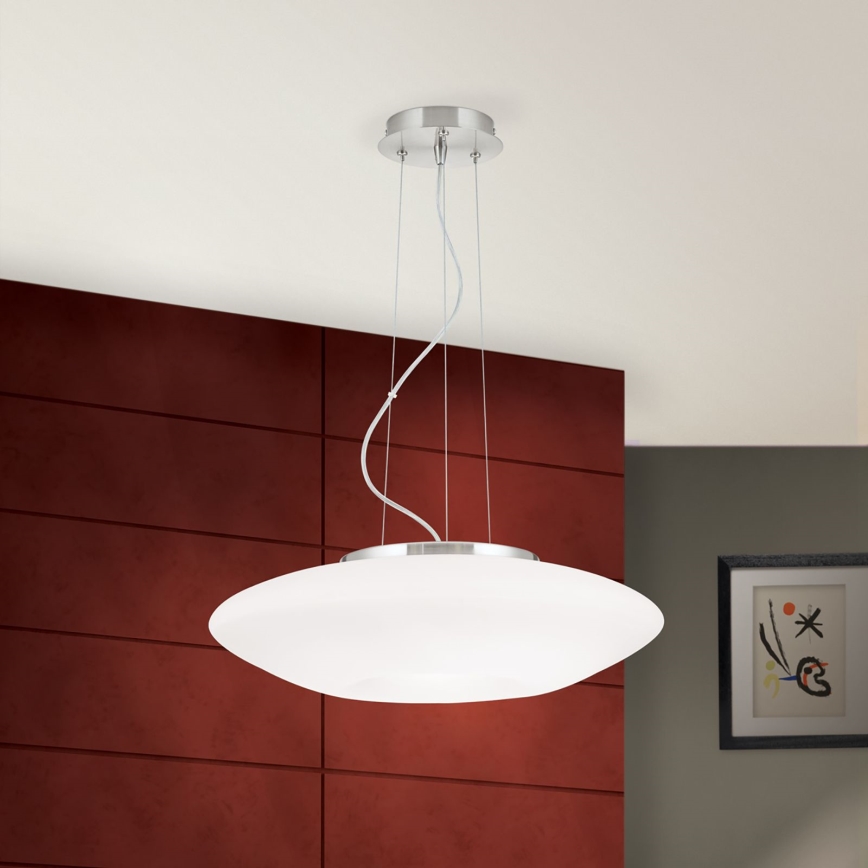 Pendel BLANC 2xE27/60W/230V diameter 49 cm mat krom