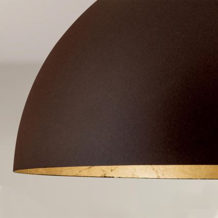 Pendel ELIANO 1xE27/60W/230V diameter 50 cm brun/guldfarvet