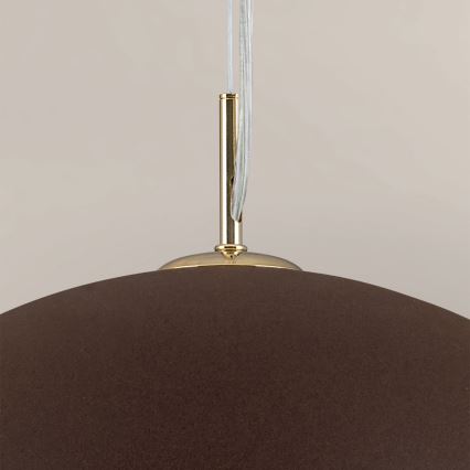 Pendel ELIANO 1xE27/60W/230V diameter 50 cm brun/guldfarvet