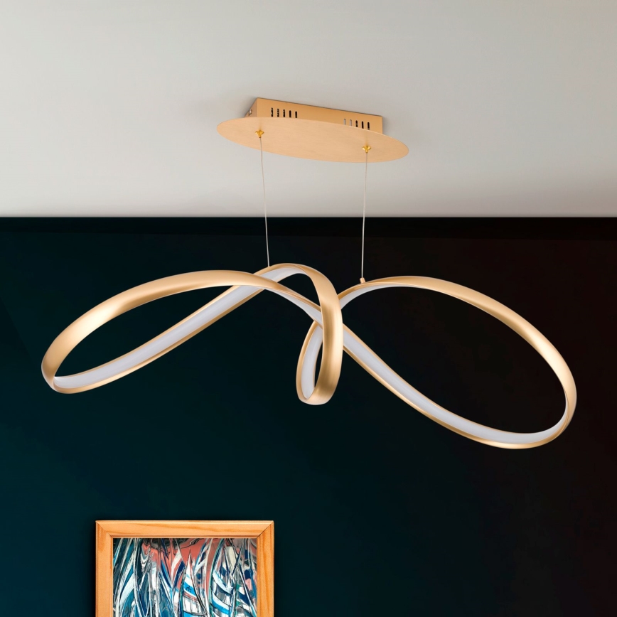 LED dæmpbar loftlampe på kabel CIRCUS LED/36W/230V guld